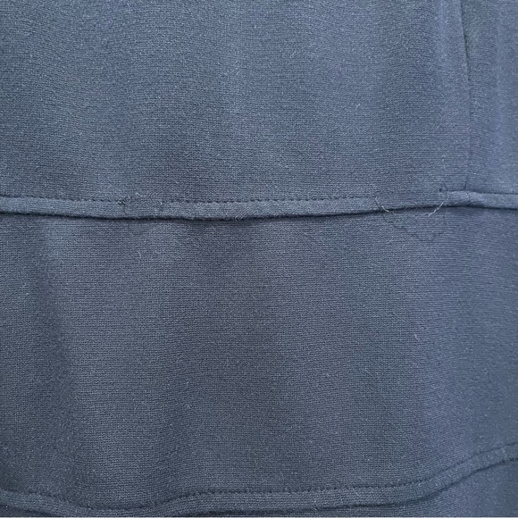 Talbots Dress Women’s Sz 8 Petite Navy Blue Short Sleeves Knee Length Stretch - Picture 5 of 10